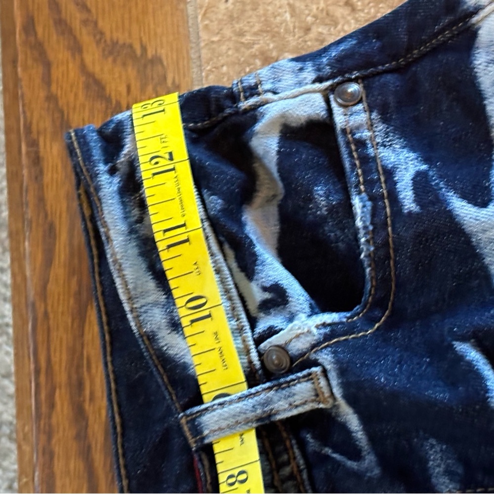 Arketype Mens Blue and White Patterned Skinny Jeans - Picture 10 of 10